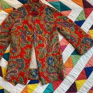 70s Paisley Handmade Quilted Jacket